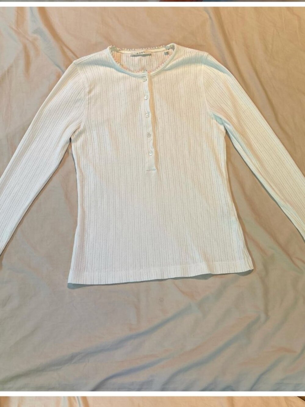 Doen Long Sleeve White Tee